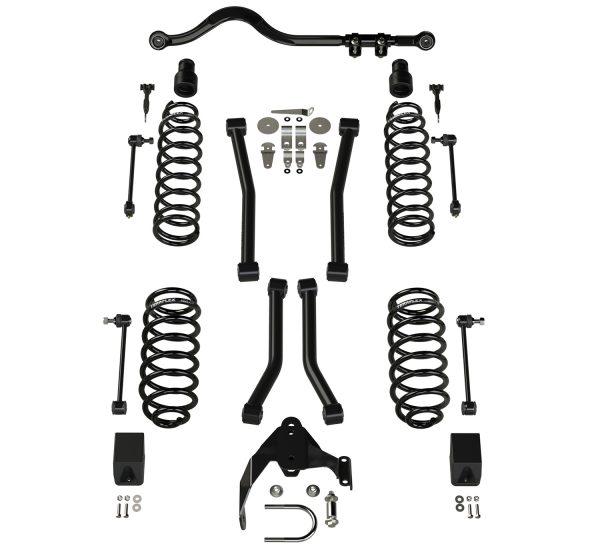 Jeep JK 2 Door 3 Inch Lift Suspension System w/ 4 Sport Flexarms and Track Bar No Shocks 07-18 Wrangler JK TeraFlex